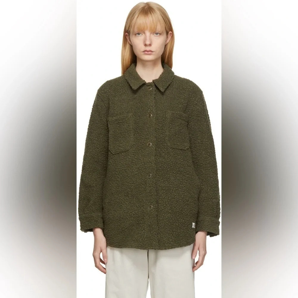 The North Face Wool Harrison Shacket in New Taupe Green Heather Medium
